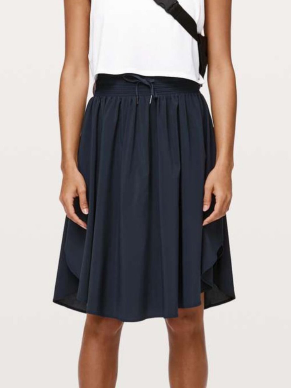 LULULEMON True Navy The Everyday Skirt Smocked High Rise 4